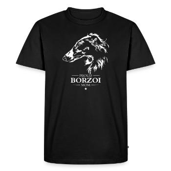 Barzoï Maman Chien Chien Barzoï Wilsignes - T-shirt Premium bio Homme - noir - Devant - Nico (187cm)