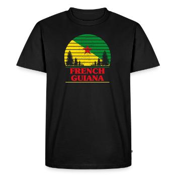French Guiana - Men's Premium Organic T-Shirt - black - Front - Nico (187cm)