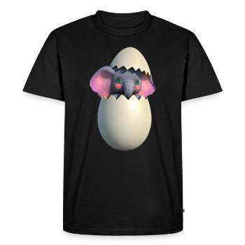 Baby elephant hatch - Men's Premium Organic T-Shirt - black - Front - Nico (187cm)