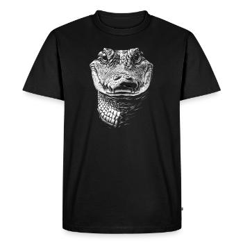 Alligator Portrait Prédateur Animaux Animal - T-shirt Premium bio Homme - noir - Devant - Nico (187cm)