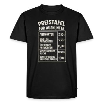 Drôles Dictons Drôle Drôle Coquine Stupide Question - T-shirt Premium bio Homme - noir - Devant - Nico (187cm)