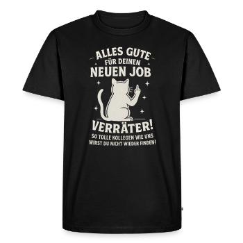Collègues Adieu Collègue Changement de poste - T-shirt Premium bio Homme - noir - Devant - Nico (187cm)
