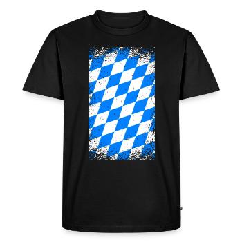 Bavière drapeau vintage drapeau bavarois Look - T-shirt Premium bio Homme - noir - Devant - Nico (187cm)