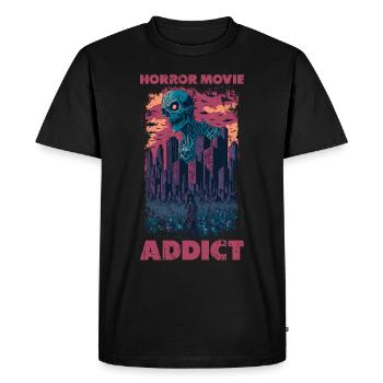 Zombie Illustration Horror Movie Fan Design - Men's Premium Organic T-Shirt - black - Front - Nico (187cm)