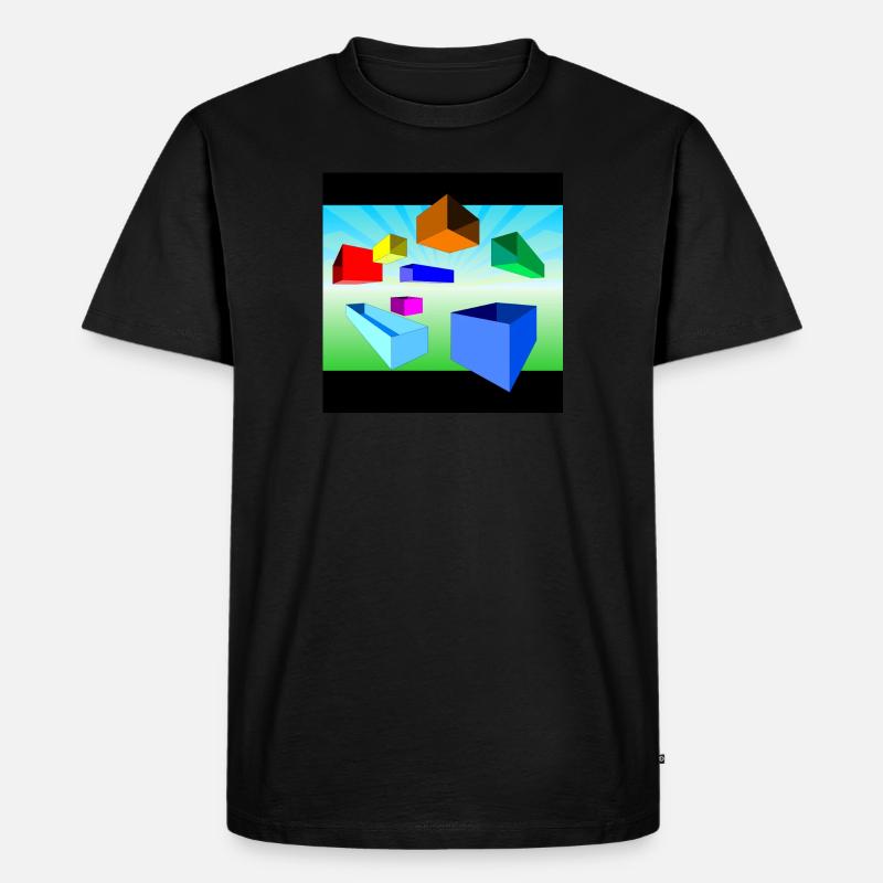 Abstrakt - Männer Premium Bio T-Shirt - Schwarz