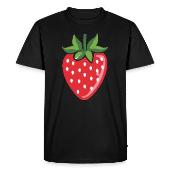 Fraise - T-shirt Premium bio Homme - noir - Devant - Nico (187cm)