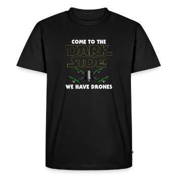 Drones | Viens au côté obscur - T-shirt Premium bio Homme - noir - Devant - Nico (187cm)