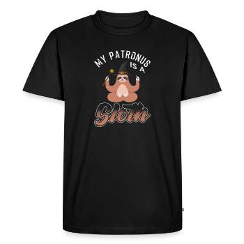 Mon patron est un fainéant amoureux de l'assistant - T-shirt Premium bio Homme - noir - Devant - Nico (187cm)