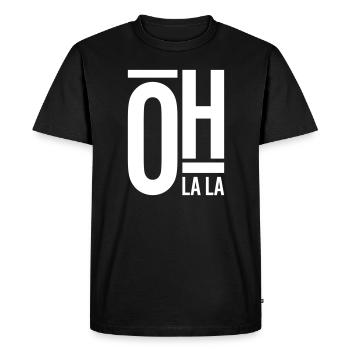 Oh La La - Men's Premium Organic T-Shirt - black - Front - Nico (187cm)