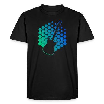 Guitariste Femme Guitariste Homme Guitariste - T-shirt Premium bio Homme - noir - Devant - Nico (187cm)