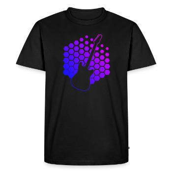 Guitariste Guitariste Guitariste Guitare Hommes - T-shirt Premium bio Homme - noir - Devant - Nico (187cm)