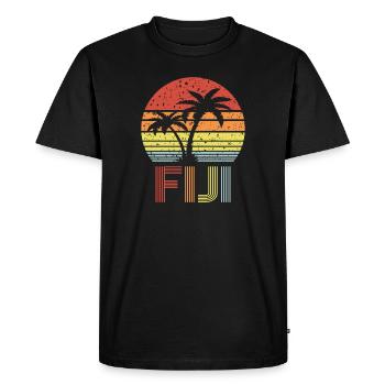 Fidji - T-shirt Premium bio Homme - noir - Devant - Nico (187cm)