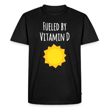 Fueled by Vitamin D : Sun Quote - Men's Premium Organic T-Shirt - black - Front - Nico (187cm)