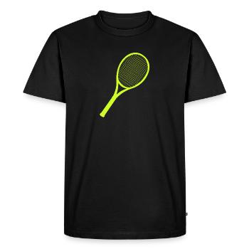 Tennis racket - Men's Premium Organic T-Shirt - black - Front - Nico (187cm)