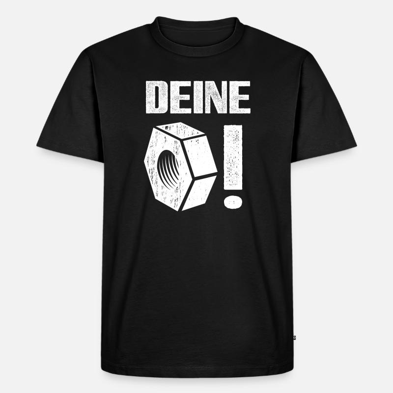 Deine Mutter! - Männer Premium Bio T-Shirt - Schwarz