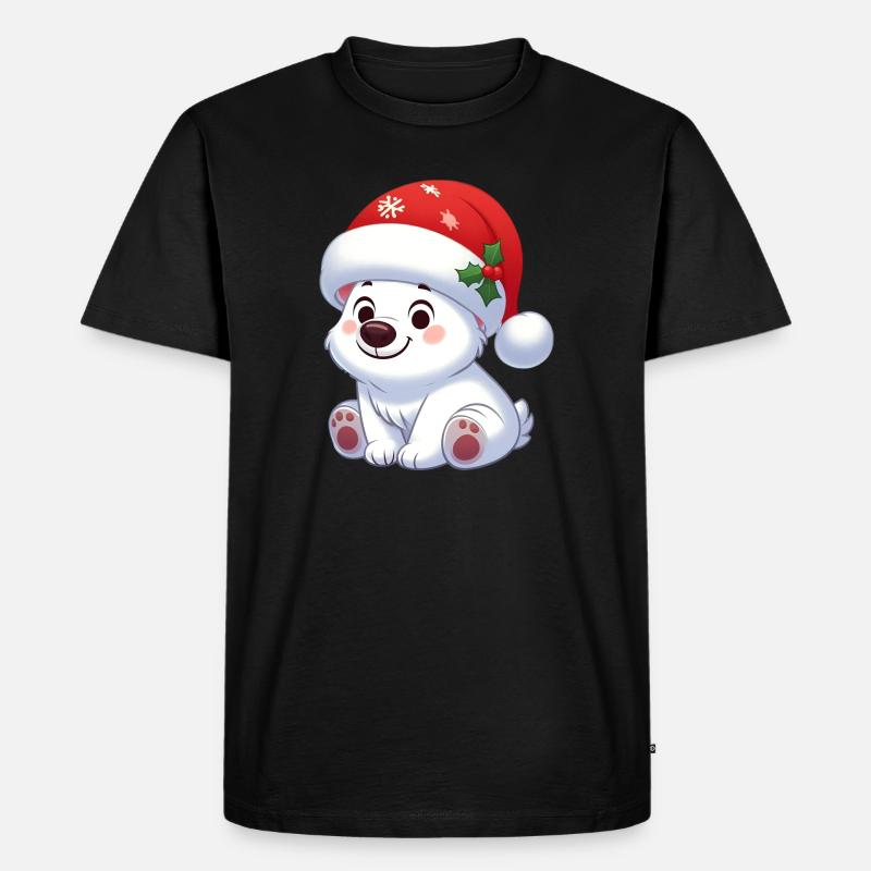Eisbär 13 - Männer Premium Bio T-Shirt - Schwarz