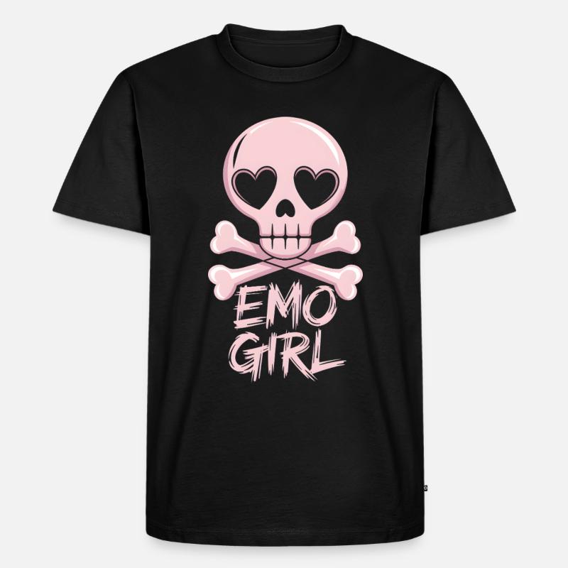 Emo Girl! - Männer Premium Bio T-Shirt - Schwarz