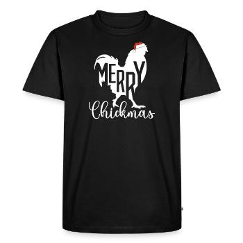 Chicken Chicken Christmas Christmas Christmas Gift - T-shirt Premium bio Homme - noir - Devant - Nico (187cm)
