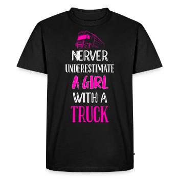 Truck driver Truck driver Professional driver - Men's Premium Organic T-Shirt - black - Front - Nico (187cm)