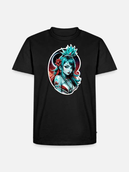 princesse indienne - aztek - T-shirt Premium bio Homme - noir