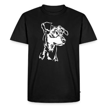 Tête de Pinscher allemand "Black Edition" - T-shirt Premium bio Homme - noir - Devant - Nico (187cm)