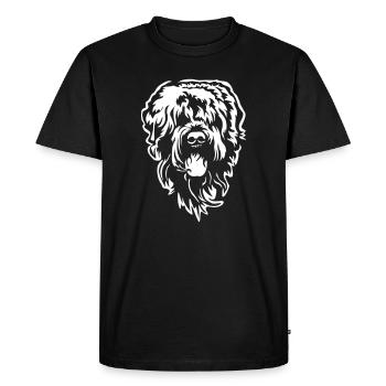 Tête de terrier russe « Black Edition » - T-shirt Premium bio Homme - noir - Devant - Nico (187cm)