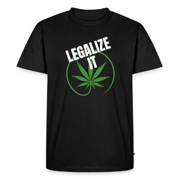 Légalisez-le Stoner Shirt - T-shirt Premium bio Homme - noir - Devant - Nico (187cm)