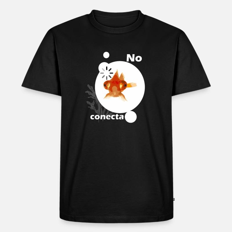 Goldfisch lustig 2 - Männer Premium Bio T-Shirt - Schwarz