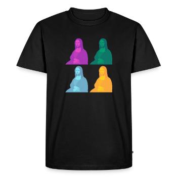 Mona Lisa Popart - T-shirt Premium bio Homme - noir - Devant - Nico (187cm)