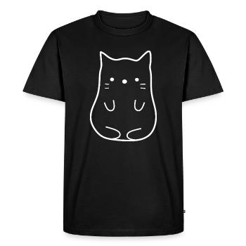 Chaton Kawaii mignon - T-shirt Premium bio Homme - noir - Devant - Nico (187cm)