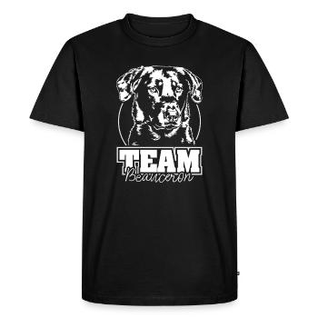 ÉQUIPE BEAUCERON Chien de sport Chiens Chien Wilsigns - T-shirt Premium bio Homme - noir - Devant - Nico (187cm)