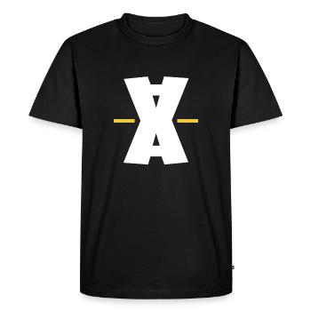 Art numérique Double X dash - T-shirt Premium bio Homme - noir - Devant - Nico (187cm)