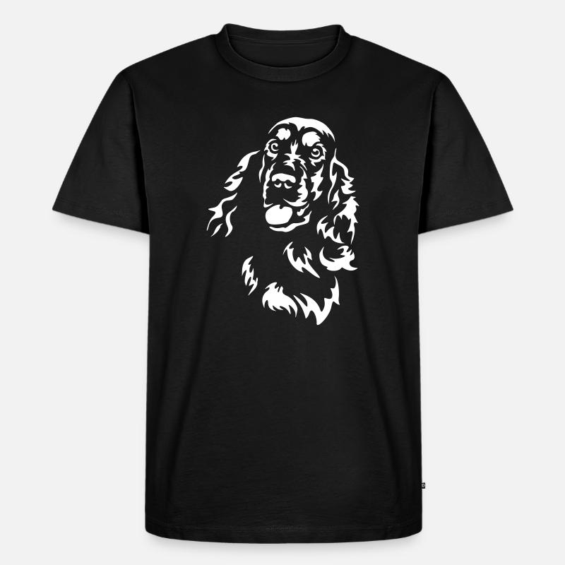 Cocker Spaniel Head « Black Edition » - T-shirt Premium bio Homme - noir