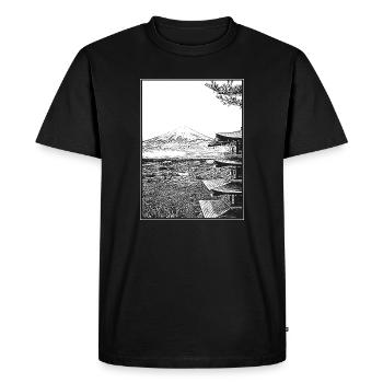 Japan - Men's Premium Organic T-Shirt - black - Front - Nico (187cm)