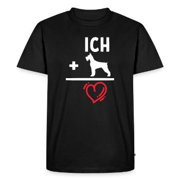 Chien, Cœur, Animal câlin, Animaux domestiques, Animal préféré - T-shirt Premium bio Homme - noir - Devant - Nico (187cm)