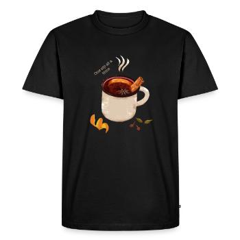 Vin chaud épicé. Vin chaud. Vacances d’hiver - T-shirt Premium bio Homme - noir - Devant - Nico (187cm)
