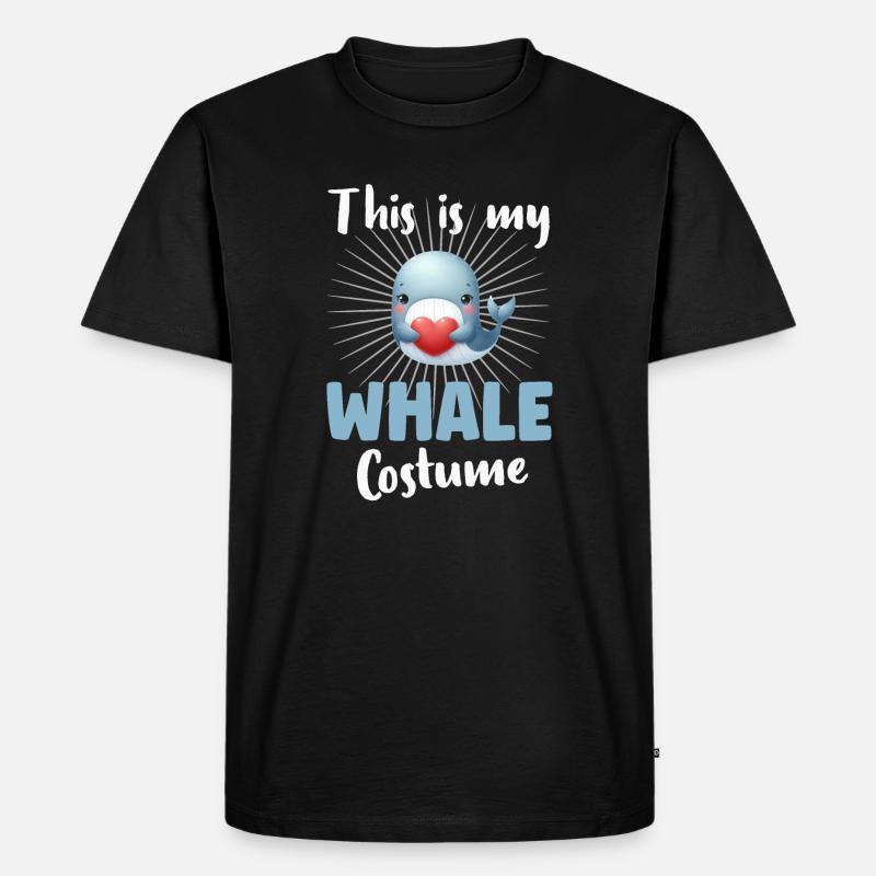Wal Blauwal - Männer Premium Bio T-Shirt - Schwarz
