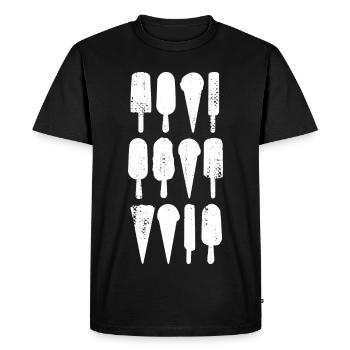 Arômes de crème glacée - T-shirt Premium bio Homme - noir - Devant - Nico (187cm)