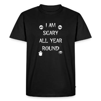 I AM SCARY ALL YEAR ROUND - Men's Premium Organic T-Shirt - black - Front - Nico (187cm)