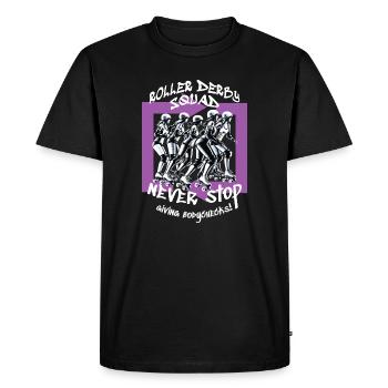 Roller Derby Squad - Men's Premium Organic T-Shirt - black - Front - Nico (187cm)