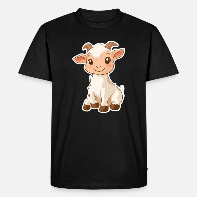 Ziege - Männer Premium Bio T-Shirt - Schwarz