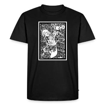 Powerfull Humwawa! - Men's Premium Organic T-Shirt - black - Front - Nico (187cm)