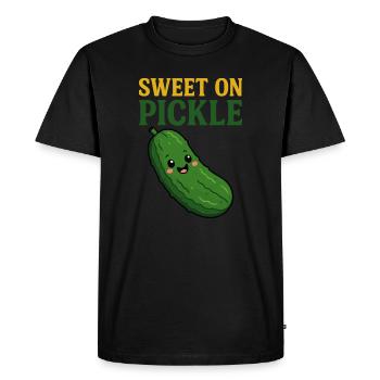 Sucré sur le concombre - T-shirt Premium bio Homme - noir - Devant - Nico (187cm)