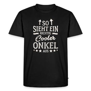 This is what a really cool uncle looks like - Men's Premium Organic T-Shirt - black - Front - Nico (187cm)