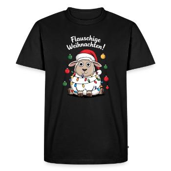 Ferme de bergers de Noël de moutons drôles - T-shirt Premium bio Homme - noir - Devant - Nico (187cm)
