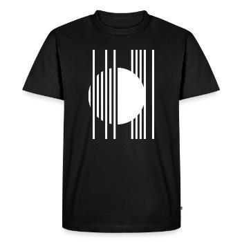 Bandes orbitales circulaires - T-shirt Premium bio Homme - noir - Devant - Nico (187cm)