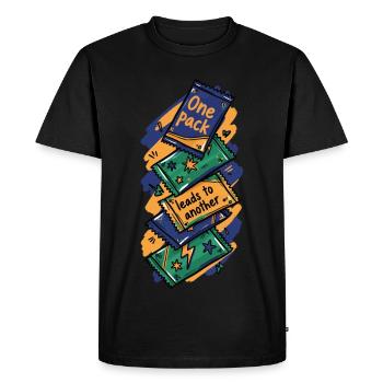 One Pack Leads To Another Trading Card Collector - Men's Premium Organic T-Shirt - black - Front - Nico (187cm)