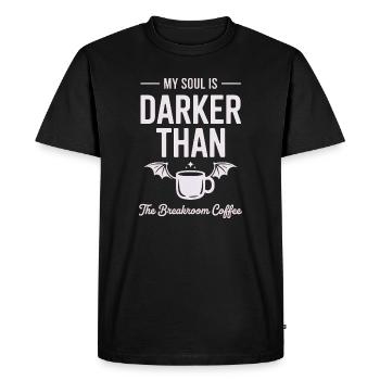 Darker Than Coffee Soul - Men's Premium Organic T-Shirt - black - Front - Nico (187cm)