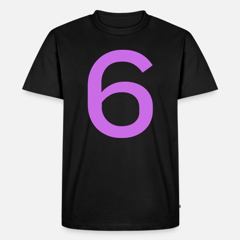 6 - Männer Premium Bio T-Shirt - Schwarz