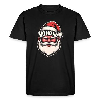 HoHoHo Christmas - Men's Premium Organic T-Shirt - black - Front - Nico (187cm)
